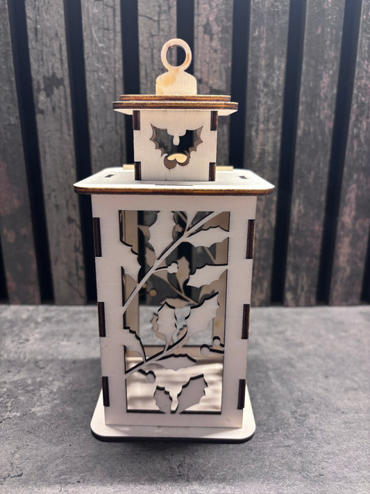 Lanterne til LED fyrfadslys Kristtorn