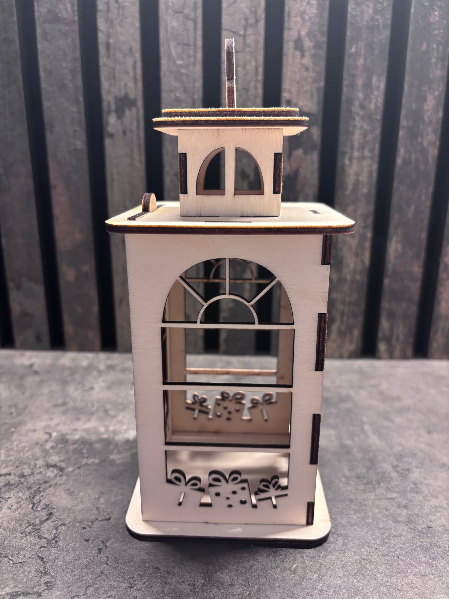 Lanterne til LED fyrfadslys Juletræ