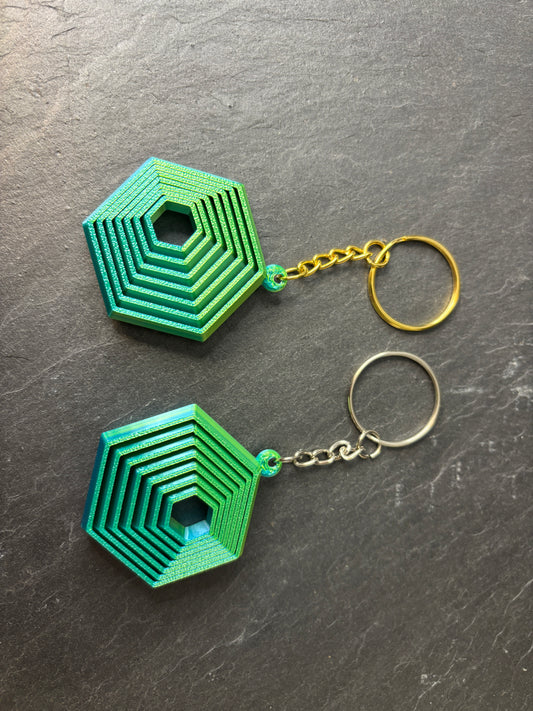 Hex Fidget Spinner Nøglering