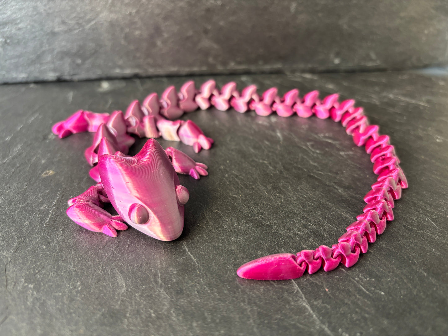 Firben Pixel 38cm Sølv/Rose-Rød