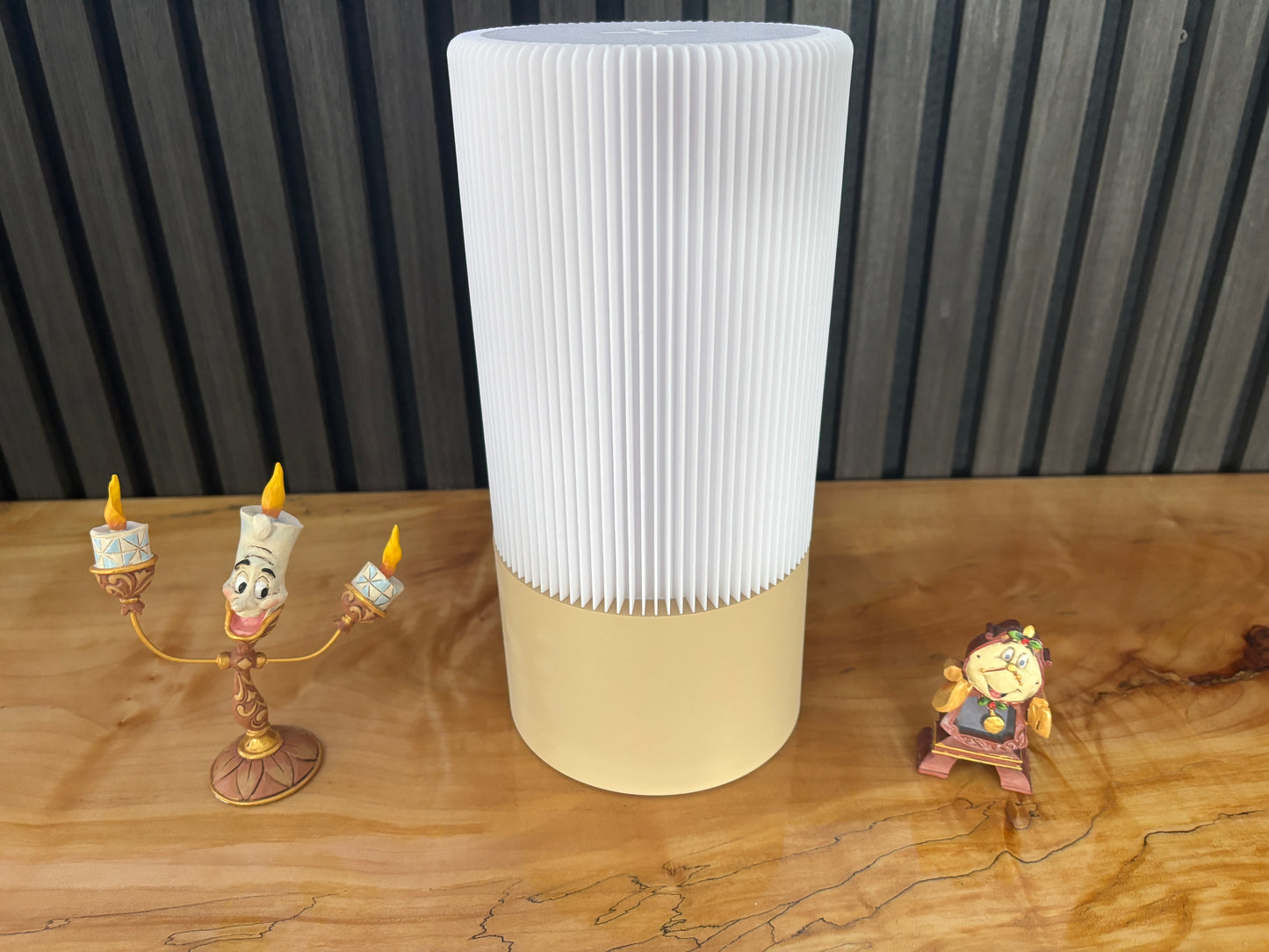 Bordlampe Hvid/Matt Sand
