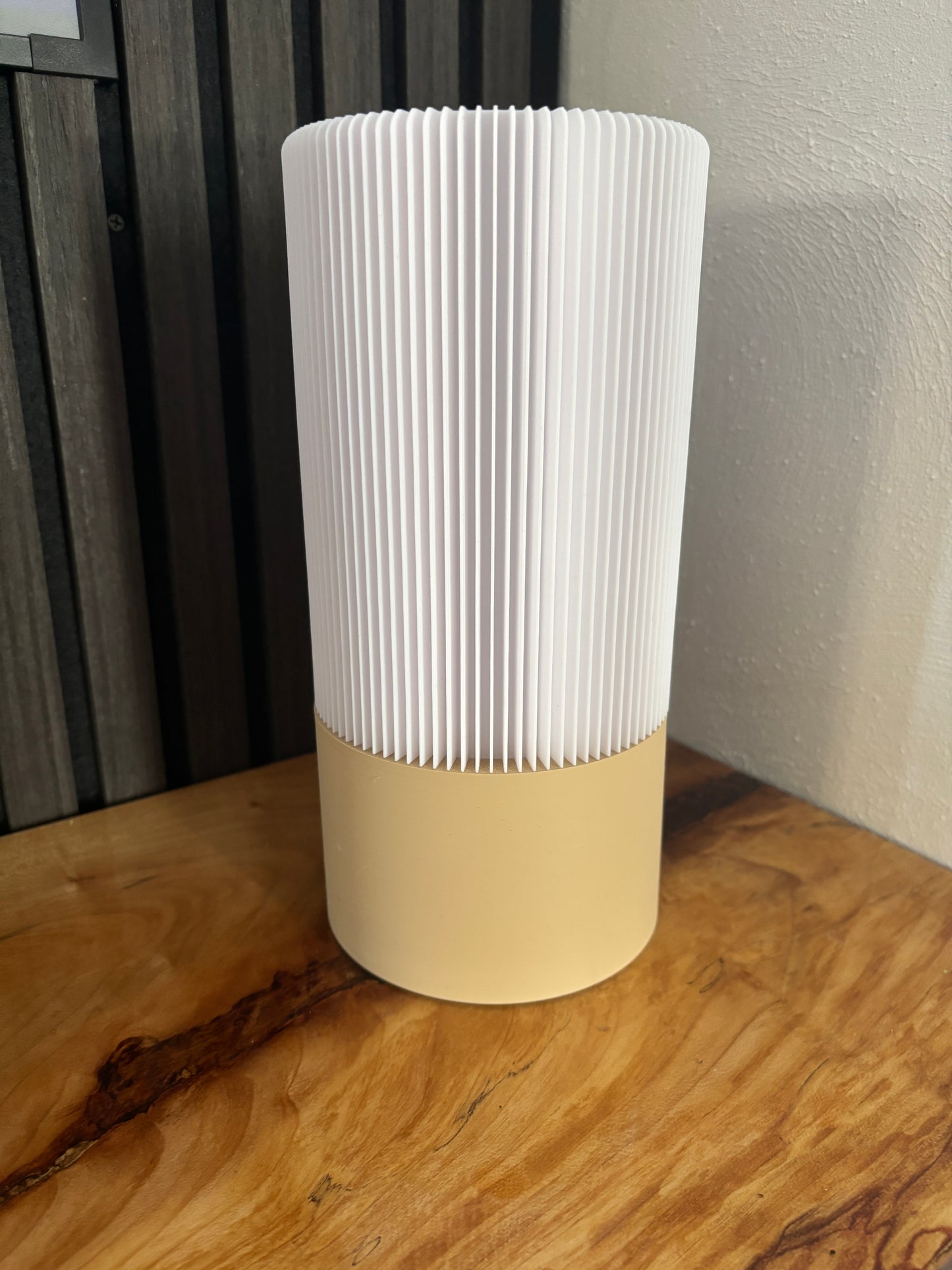 Bordlampe Hvid/Matt Sand