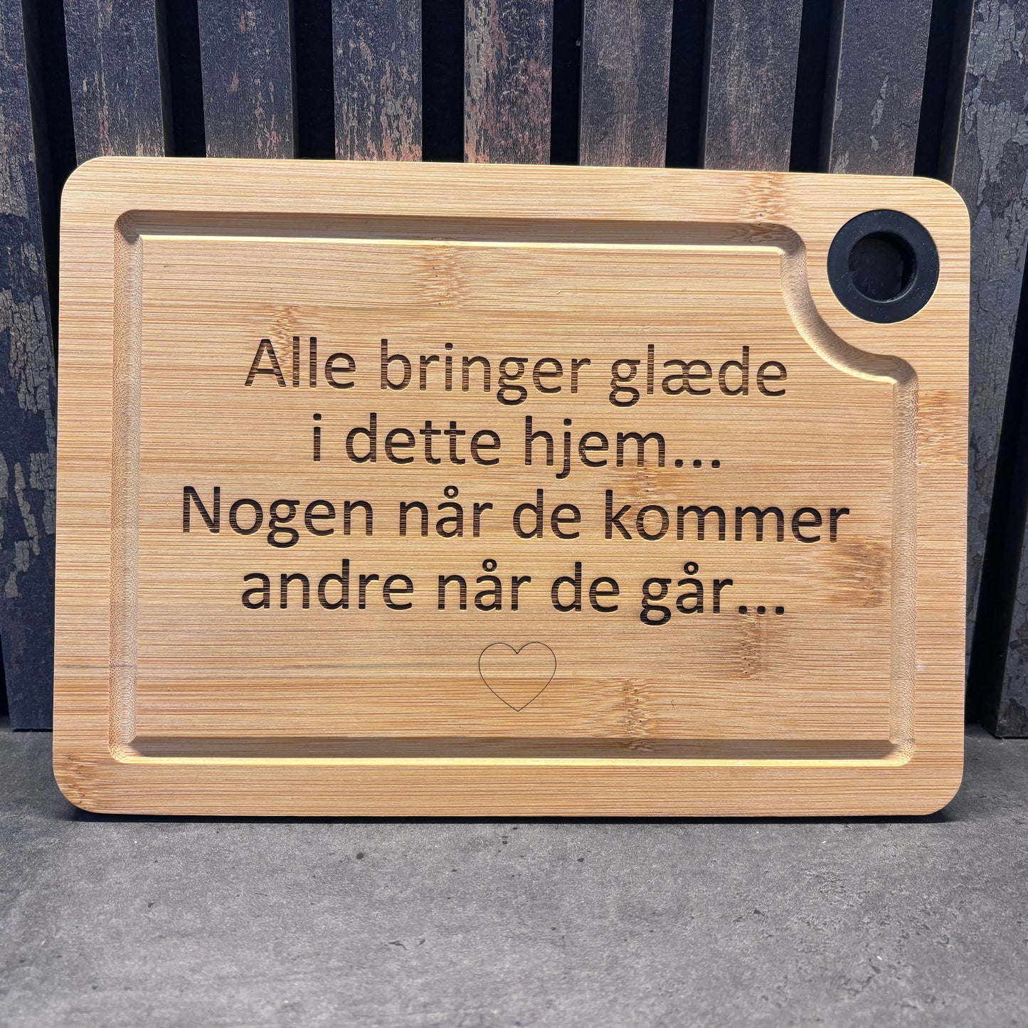 Lille Skærebræt med tekst
