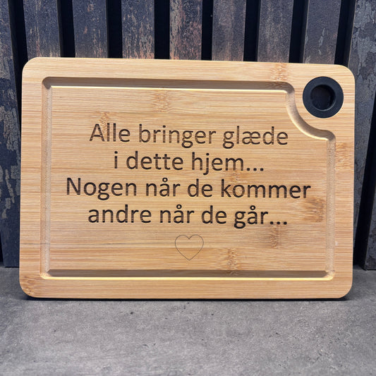Lille Skærebræt med tekst
