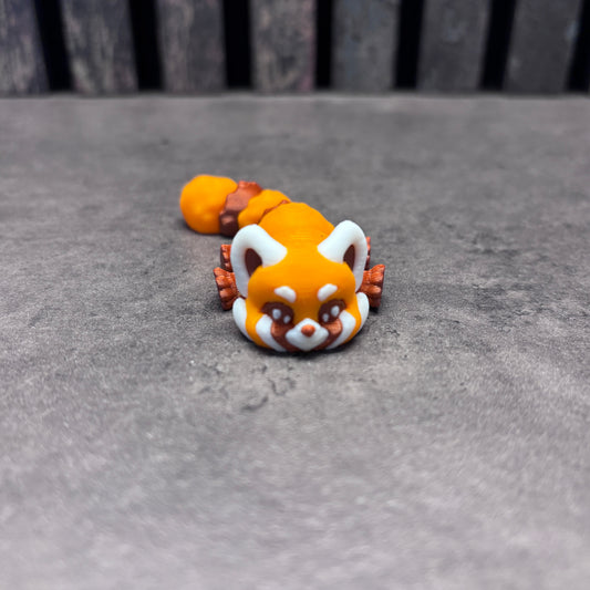 Mini Rød Panda Flexi Orange/Brun/Hvid