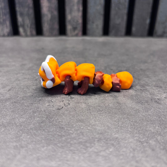 Mini Rød Panda Flexi Orange/Brun/Hvid