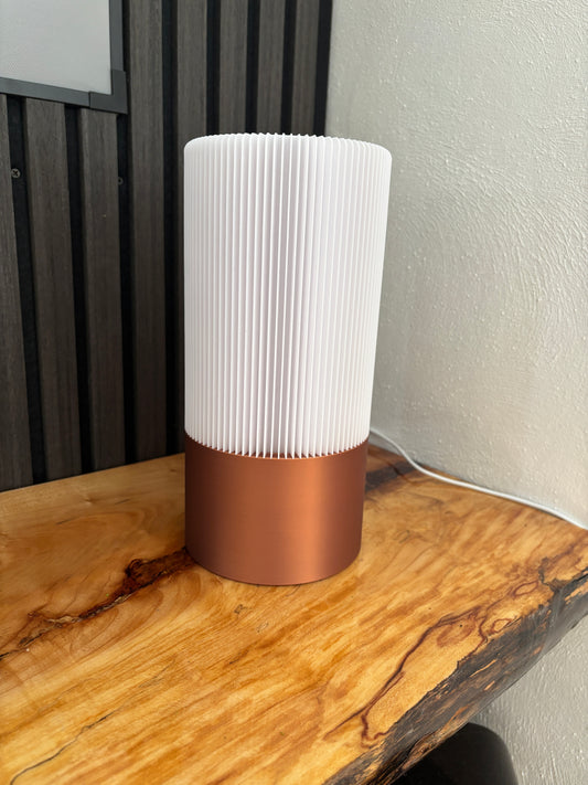 Bordlampe Hvid/Kobber