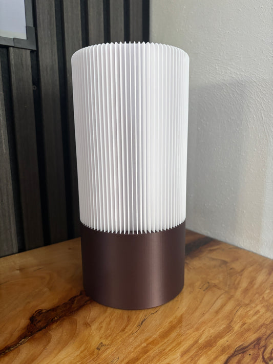 Bordlampe Hvid/Mørke Brun